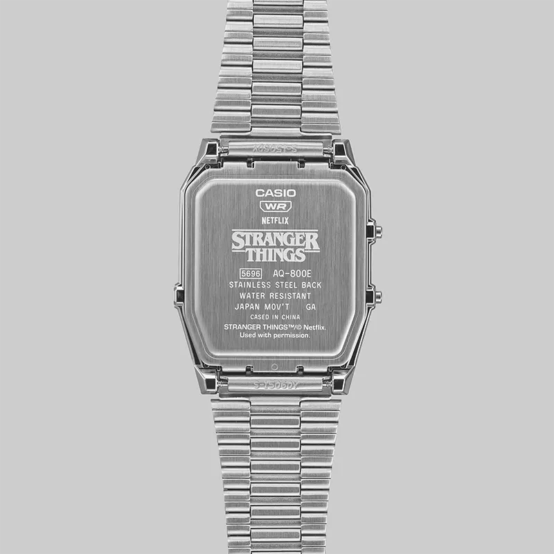 Casio X Stranger Things Vintage Black Dial Watch- AQ-800EST-1ADR